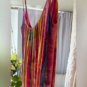 Felicity & Coco Vibrant Tye dye rainbow Dress